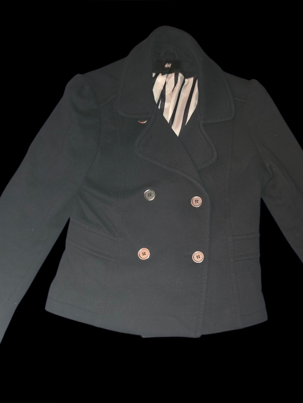 Vintage H&M Black Peacoat